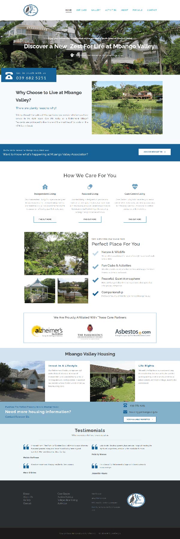 Mbango Valley Association Website by M-Squared Designs.  Web & Hosting.